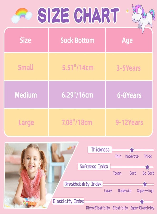 Eyean Kids Ankle Cotton Socks Cute Animal Pattern Soft Non Slip Boys Girls No Show Socks 6 Pairs (Non Slip-Unicorn, 6-8 Years) - Image 5